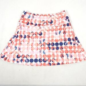 Parlay Skort Women's Sz M Classic Mid-Rise Pickleball Multicolored Dots Athletic